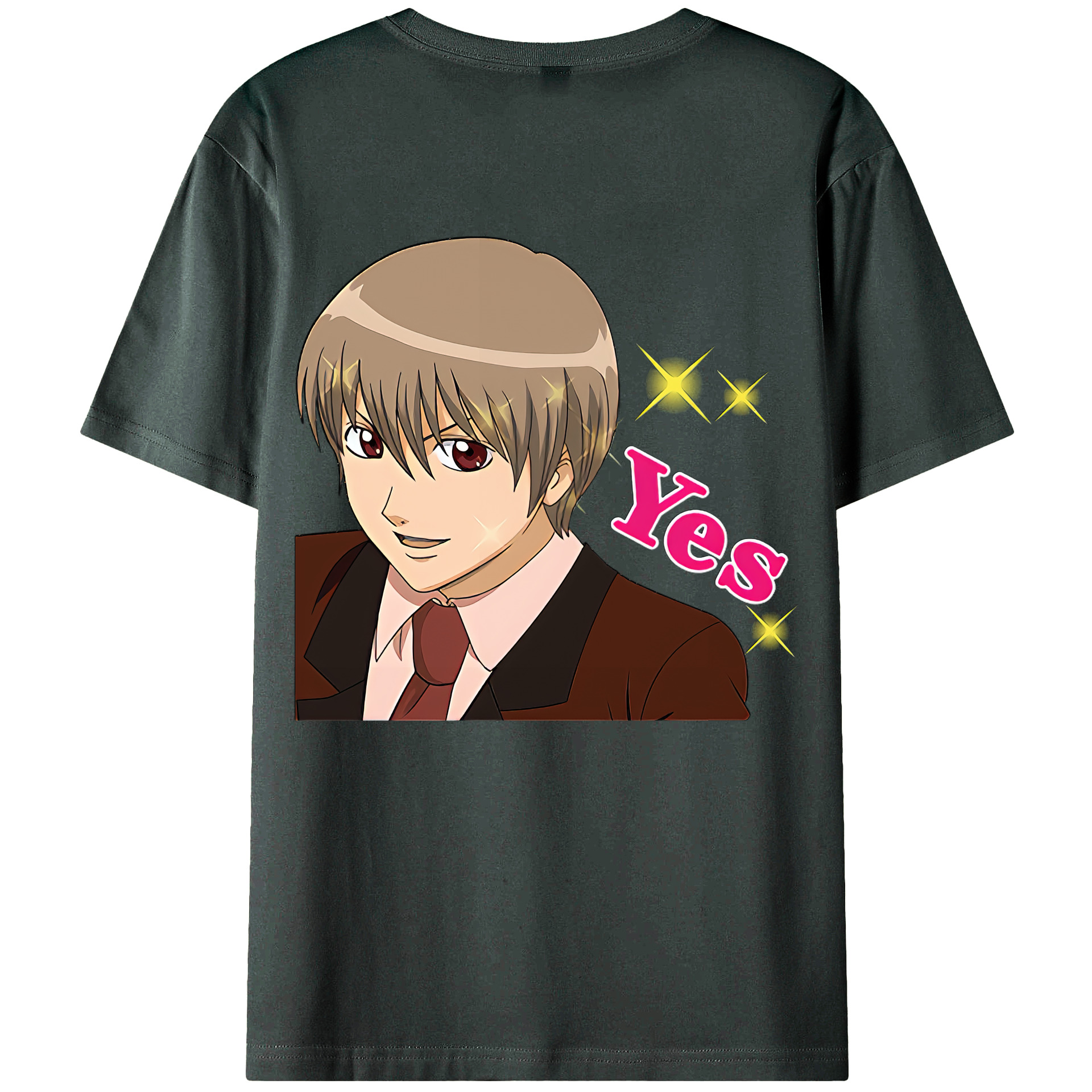 （画像用） ぎんたま 坂田銀時（さかたぎんとき） 神楽 志村新八（しむら しんぱち） GINTAMA Sakata Gintoki Kagura Shimura Shinpachi 綿100％ メンズ半袖Tシャツ（バックプリント） 通気性